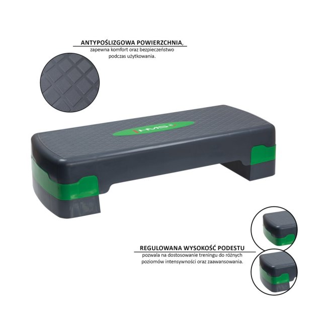 Step na aerobik HMS AS003 zelený