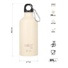 Nerezová turistická láhev NILS Camp NC3801 béžová 500 ml