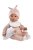 Llorens 74508 NEW BORN - realistická panenka miminko se zvuky a měkkým látkovým tělem - 45 cm