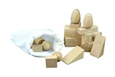 Moyo Montessori Tajemný sáček s geometrickými tvary (2 sady)