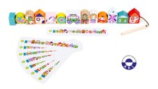CUBIKA 14309 Navlékací pohádka - navlékací set - 13 dřevěných dílů a 8 předloh