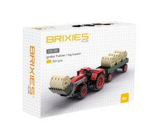 BRIXIES Plus 222.202 Velký traktor s nakladačem a přívěsem, 239 k