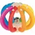Elastický míček - duha s rolničkou