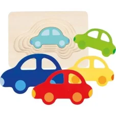 Goki Vrstvené puzzle auta