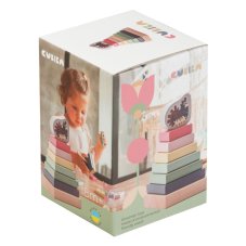 CUBIKA Pastel 15894 Barevná pyramida se slepičkou - dřevěná skládačka 8 dílů