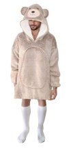 Cozy Noxxiez CH365 Medvěd - hřejivá televizní mikinová deka s kapucí pro teenagery a dospělé