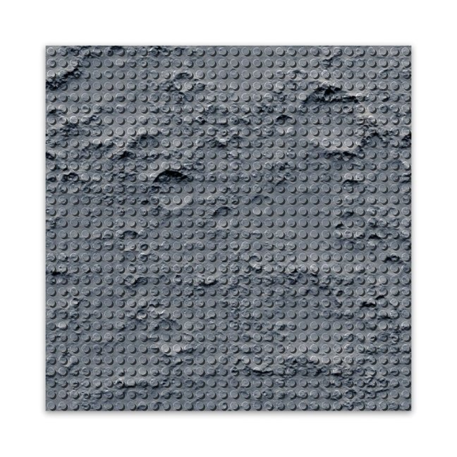 BRIXIES Plus 225.004 Designová podložka na stavění - měsíční krajina 25,5 x 25,5 cm