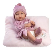 Llorens 84346 NEW BORN HOLČIČKA - realistická panenka miminko s celovinylovým tělem - 43 cm