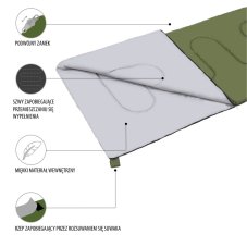 Spací pytel NILS Camp NC2002 zeleno-šedý