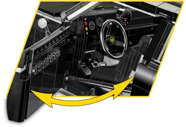 COBI 24333 Opel Rekord C Schwarze Witwe, 1:12, 1850 k