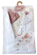 Llorens M738-88 obleček pro panenku miminko NEW BORN velikosti 40–42 cm s doplňky