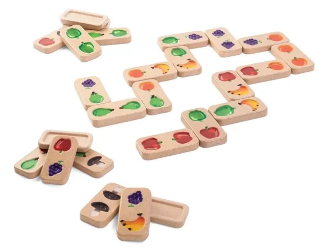 PlanToys Domino - Ovoce a zelenina