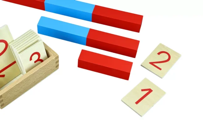 Čísla k červeno-modrým tyčím