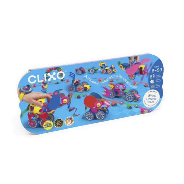 CLIXO Wheel Creator - magnetická stavebnice 72 kusů