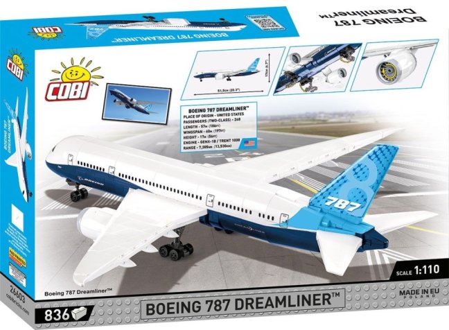 COBI 26603 Boeing 787-8 Dreamliner, 1:110, 836 k