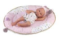 Llorens 73806 NEW BORN HOLČIČKA - realistická panenka miminko s celovinylovým tělem - 40 cm