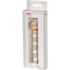 Šňůrka na dudlík - Hvězda, přírodní korálky