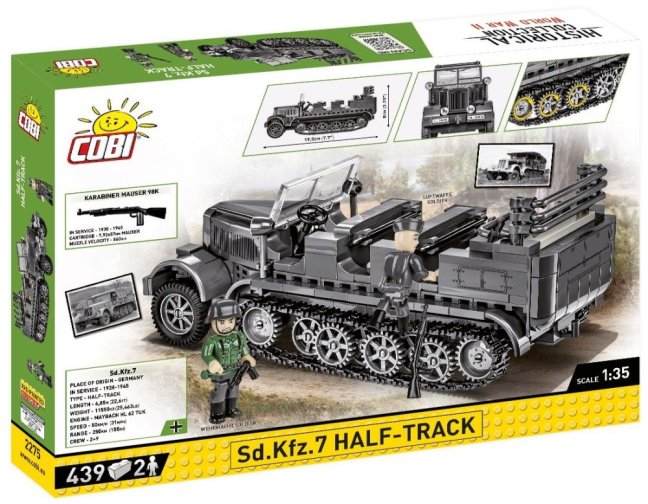 COBI 2275 II WW Sd.Kfz. 7 Half-Track, 1:35, 439 k, 2 f
