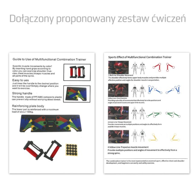 Multifunkční deska pro trénink kliků PU10 HMS červená
