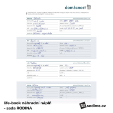 life-book náhradní náplň - sada RODINA (60 listů)