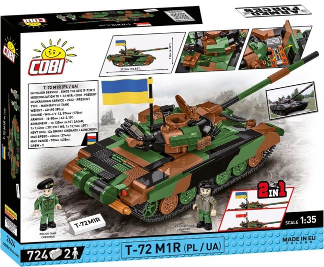 COBI 2624 Armed Forces T-72 M1R (PL/UA), 1:35, 724 k, 2 f