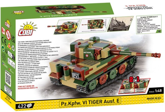 COBI 2735 II WW Pz.Kpfw. VI Tiger Ausf. E, 2v1, 1:48, 422 k