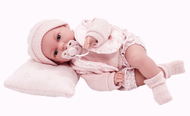 Antonio Juan 70364 TONETA - realistická panenka miminko se speciální pohybovou funkcí a měkkým látkovým tělem - 34 cm