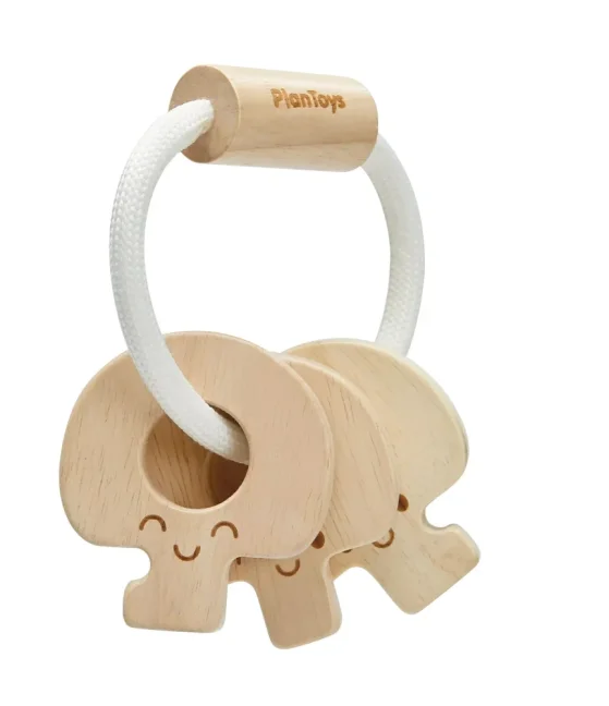 PlanToys Chrastítko s klíči - přírodní