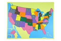 Puzzle - mapa USA - bez rámečku