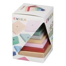 CUBIKA Pastel 15849 Barevná pyramida - dřevěná skládačka 9 dílů
