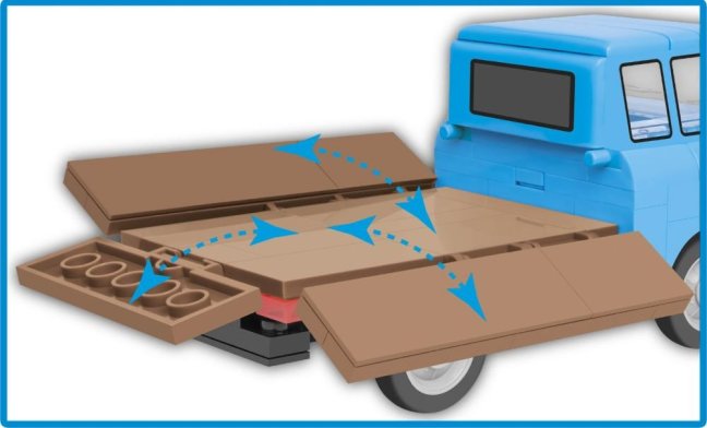 COBI 24593 Barkas B1000 nákladní, 1:35, 156 k