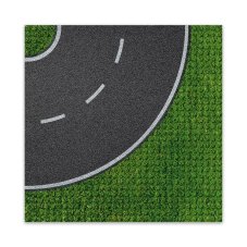 BRIXIES Plus 225.006 Designová podložka na stavění - zatáčka 25,5 x 25,5 cm