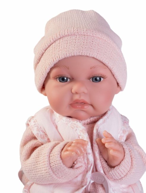 Antonio Juan 70364 TONETA - realistická panenka miminko se speciální pohybovou funkcí a měkkým látkovým tělem - 34 cm