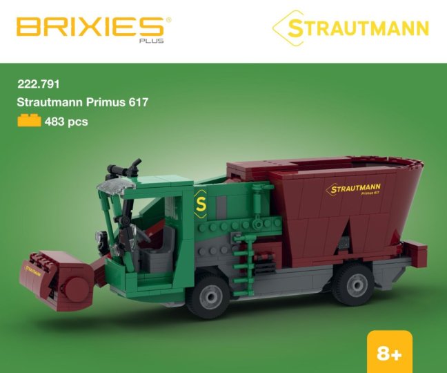 BRIXIES Plus 222.791 Strautmann Primus 617 - míchací krmný vůz, 483 k
