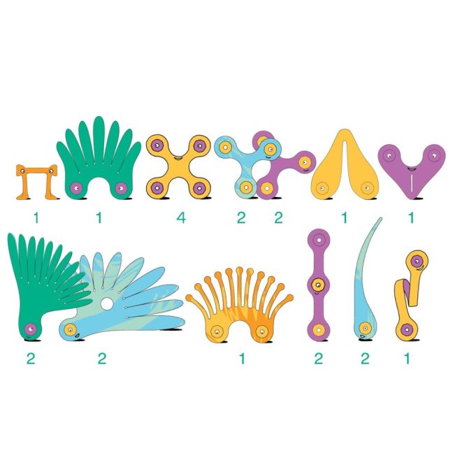 CLIXO Tropical Birds - magnetická stavebnice 22 kusů