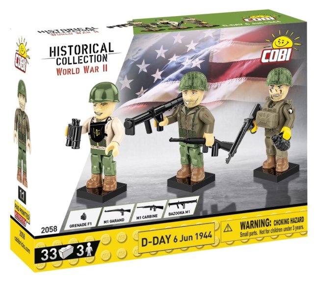 COBI 2058 3 figurky s doplňky D-DAY, 33 k