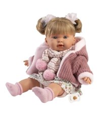 Llorens 42286 ALEXANDRA - realistická panenka se zvuky a měkkým látkovým tělem - 42 cm