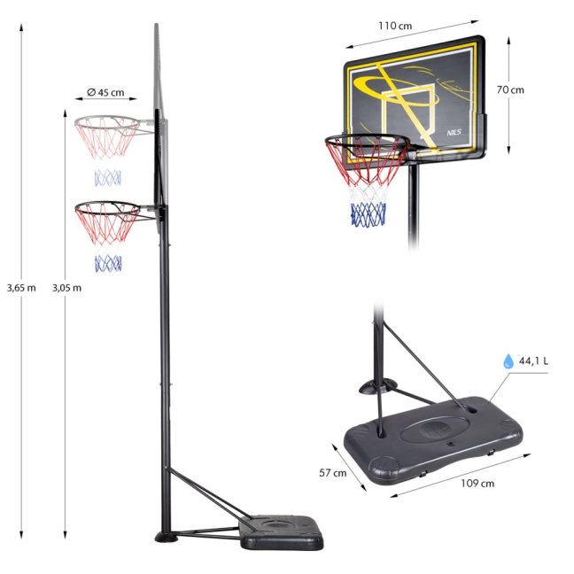 Basketbalový koš NILS ZDK019E
