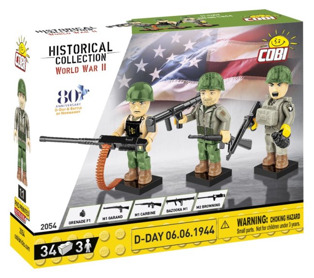 COBI 2054 3 figurky s doplňky D-Day 1944, 34 k