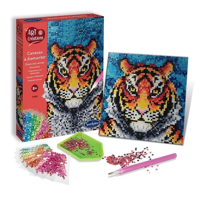 Sentosphere Diamantové plátno - Tygr