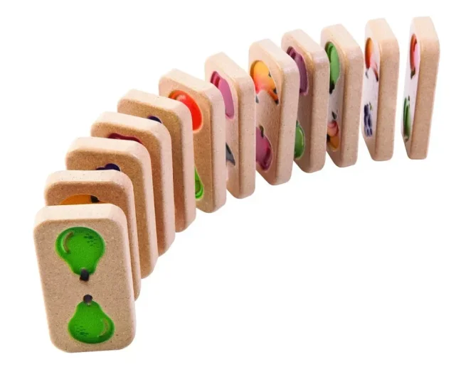 PlanToys Domino - Ovoce a zelenina