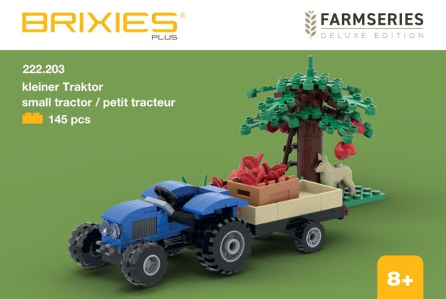 BRIXIES Plus 222.203 Malý traktor s přívěsem, 145 k