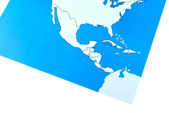 Kontrolní mapa - Severní Amerika Nová - bez popisků