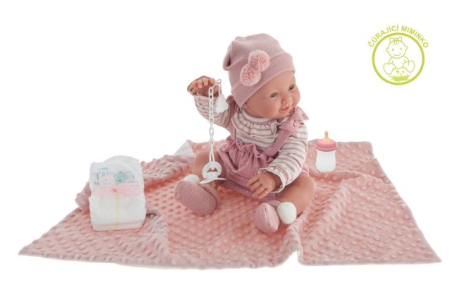 Antonio Juan 50160  MIA - mrkací a čůrající realistická panenka miminko s celovinylovým tělem - 42 cm