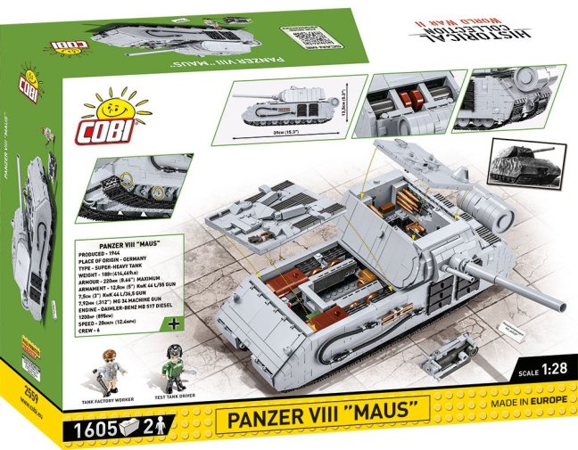 COBI 2559 II WW Panzer VIII MAUS, 1605 k, 2 f