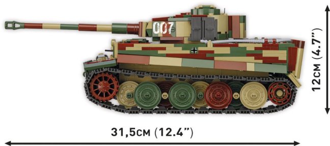 COBI 2587 II WW PzKpfw VI Tiger I Ausf. E, 1:28, 1207 k, 1 f, EXECUTIVE EDITION