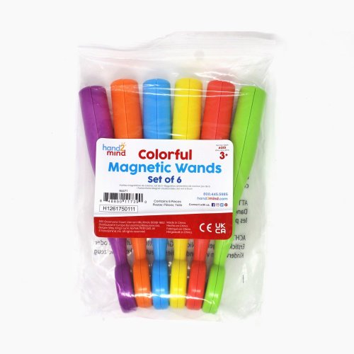 Barevné magnetické hůlky, 6 ks