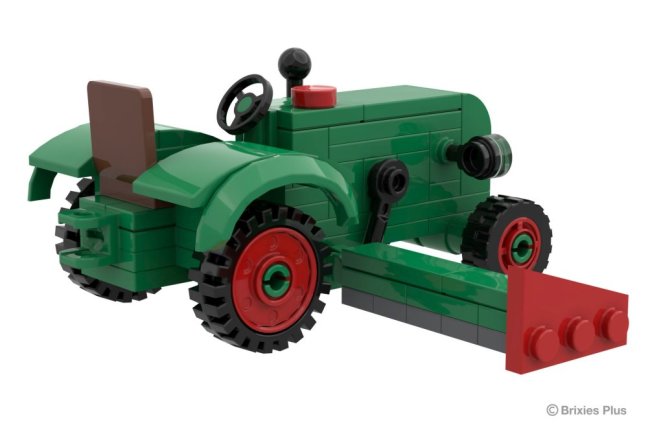 BRIXIES Plus 222.704 Fendt Dieselross F28 Classic Club Collection - historický traktor s žací lištou, 1:32, 74 k