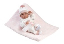 Llorens 63510 NEW BORN HOLČIČKA - realistická panenka miminko s celovinylovým tělem - 35 cm
