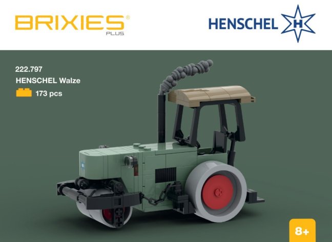 BRIXIES Plus 222.797 Henschel Walze - parní válec, 173 k